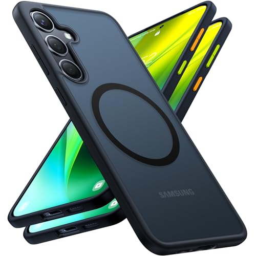 TORRAS Magnetic Shockproof Designed for Samsung Galaxy S24 Plus Case [Military Grade Drop Tested] [Compatible with MagSafe] Translucent Slim Hard Protective Case for S24 Plus Case, Black - color: Black, size: S24 Plus 6.6"