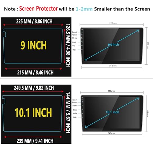 2PCS 9 Inch Nano Soft Film Screen Protector for Android Car Stereo Radio - size: 9 Inch x 2 PCS