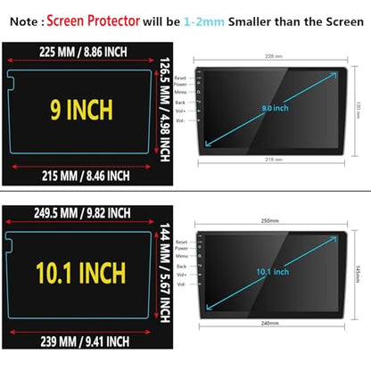 2PCS 9 Inch Nano Soft Film Screen Protector for Android Car Stereo Radio - size: 9 Inch x 2 PCS