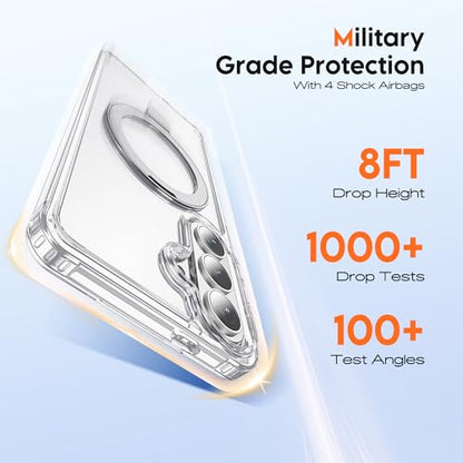 Clear Case for Samsung Galaxy S26 with Stand 6.3",Clear - color: Clear, size: Samsung Galaxy S26