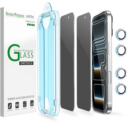 amFilm OneTouch for iPhone 17 Pro Privacy Screen Protector 6.3'' 2025 - size: 17P-6.3”