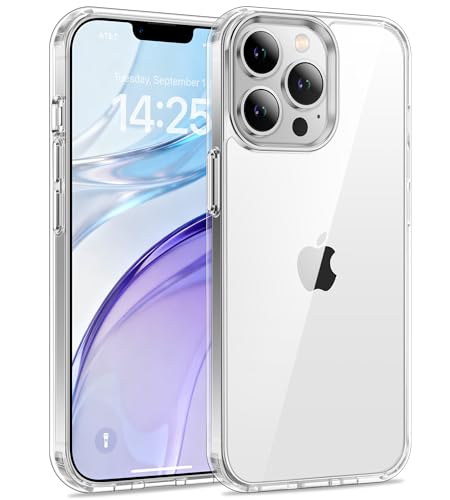 USLAI Case for iPhone 13 Pro Max, Anti-Yellowing, Crystal Clear Back, Shockproof & Military‑Grade Drop Protection - Transparent - color: Clear, size: iPhone 13 Pro Max