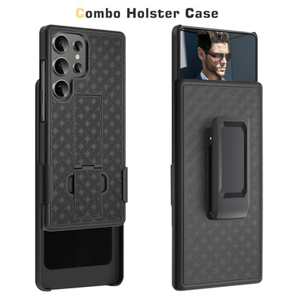 Fingic for Samsung Galaxy S25 Ultra Case with Belt Clip Holster Kickstand | Slim Combo Shell with Swivel Holster Rugged Shockproof Antiscratch Full Body Protective for Galaxy S25 Ultra 6.9" 2025,Black - size: For Samsung Galaxy S25 Ultra(6.9 inch 2025）