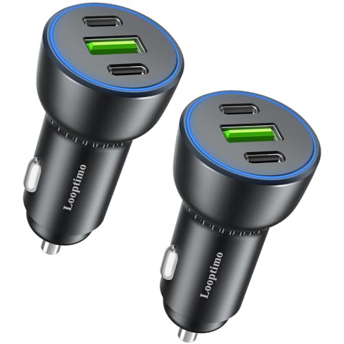 90W USB C Car Charger Multi Ports Adapter Fast Charging for iPhone Duo