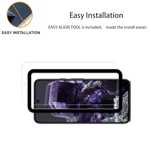 Easy Alignment Frame Designed For Google Pixel 8 Tempered Glass Screen Protector 2-Pack Camera Lens Protector Film 2-Pack