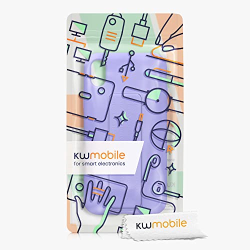 kwmobile Case for Apple iPhone XR Case - Soft TPU Cover with Silicone Coating - with Hand Strap and Stand Function - Shockproof - Lavender - color: lavender