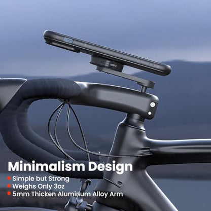 Bike Stem Phone Mount Holder, Dual Lock Secure Grip, 1-Hand Quick Release - style: Dual-Clip Stem Cap Mount