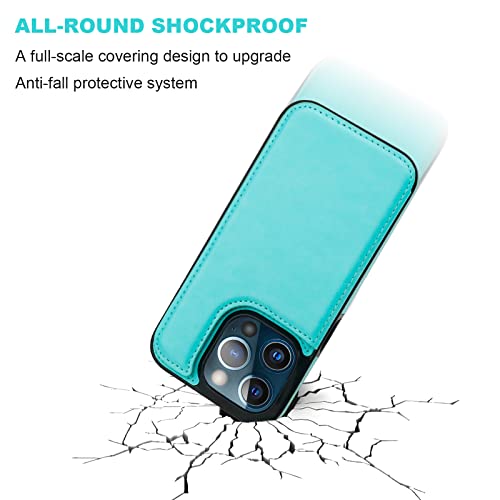 ONETOP for iPhone 13 Pro Wallet Case with Card Holder,LightBlue - color: Light Blue