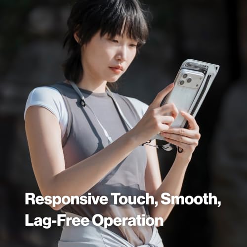 bitplay AquaSeal IPX8 2 Way Waterproof Phone Pouch, Outdoor Dry Bag with Adjustable Lanyard for Universal Phone Case, Horizontal and Vertical Wear, Cement Grey - color: Cement Grey