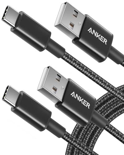 Anker USB A to USB C Cable, USB to USB C Cable (2-Pack, 6 ft, Black) - color: Black, size: 6ft