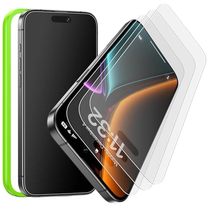 Esanik 3-Pack for iPhone 17/16 Pro Matte Glass Screen Protector - Anti-Glare, Anti-Fingerprint, Anti-Reflection, 9H Hardness, Smooth Touch, Easy Installation Frame Included