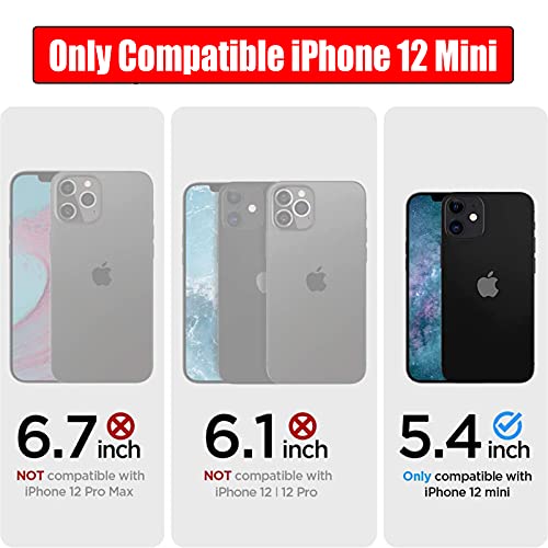 Battery Case for iPhone 12 Mini, Full Encircle 6000mAh Ultra-Slim Rechargeable Portable Charging Cover Extended Battery Pack Compatible with iPhone 12 Mini (5.4 inch) Charger Case Support Carplay-Blue