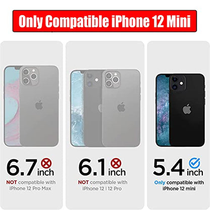Battery Case for iPhone 12 Mini, Full Encircle 6000mAh Ultra-Slim Rechargeable Portable Charging Cover Extended Battery Pack Compatible with iPhone 12 Mini (5.4 inch) Charger Case Support Carplay-Blue