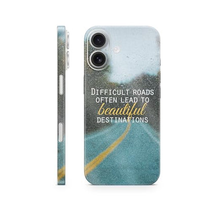 Glossy Glitter Phone Skin Compatible with Apple iPhone 17 - Difficult Roads - Premium 3M Vinyl Protective Wrap Decal Cover - Easy to Apply | Crafted in The USA by MightySkins - color: Difficult Roads, size: iPhone 17 (Full Wrap), style: Glossy Glitter Fin