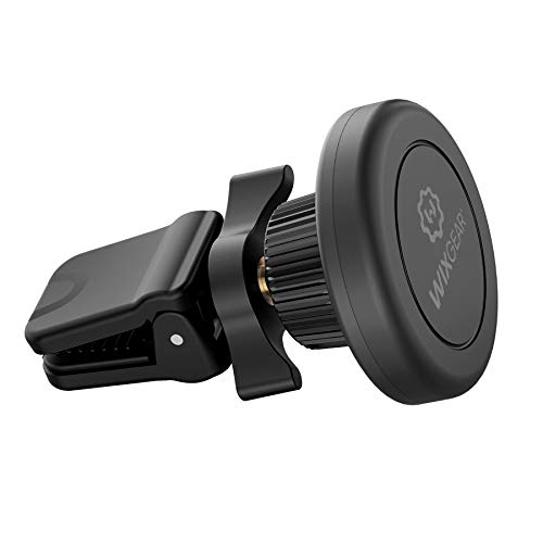 WixGear Universal Twist-Lock Air Vent Magnetic Car Mount Holder for Cell Phones with Fast Swift-snap Technology – Supports Devices up to 14oz