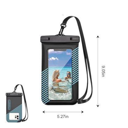 1 Pcs Waterproof Phone Case for Beach Adventures Swimming Outdoor Activities with Touch Screen Adjustable Strap (Blue) - color: Blue