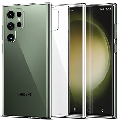 for Samsung Galaxy S23 Ultra Case, Ultra [Slim Thin] Flexible TPU Scratch Resistant Gel Rubber Soft Silicone Protective Clear Case Cover for Galaxy S23 Ultra 5G (Clear) - size: S23 Ultra