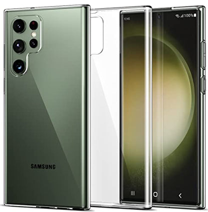 for Samsung Galaxy S23 Ultra Case, Ultra [Slim Thin] Flexible TPU Scratch Resistant Gel Rubber Soft Silicone Protective Clear Case Cover for Galaxy S23 Ultra 5G (Clear) - size: S23 Ultra