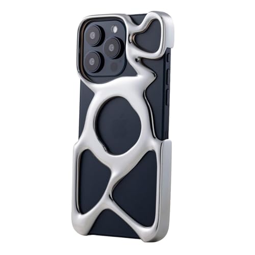 Angry miao Emptiness Phone Case for iPhone 15 Pro Max, MagSafe Compatible 22g Lightweight,Matte Silver,Heat Dissipating Ample Protection, Matte Sliver - color: Matte Silver, size: iPhone 15 Pro Max Case, 6.7″