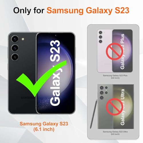 Battery Case for Galaxy S23,[10000mAh] High Capacity Rechargeable Portable Protective Extended Charger Cover Compatible with Galaxy S23 (6.1 inch) Wireless Charging Case with Screen Protector-Black - size: Galaxy S23