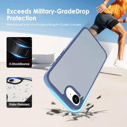 TENOC Phone Case Compatible with iPhone SE (2nd 2020 and 3rd 2022 Generation) & iPhone 7 & iPhone 8, Dark Blue Case Translucent Protective Bumper Matte Hard Back Cover for 4.7 Inch - color: Dark Blue, size: iPhone 7/8/SE