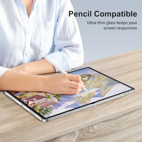 SPARIN 2+2 Pack Screen Protector for iPad (A16) 11th/10th Gen (11”/10.9”) | Tempered Glass + Camera Lens Protector Full Protection, Case Friendly, Anti Scratch, Apple Pencil Compatible-Silver - color: Silver