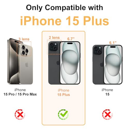 for iPhone 15 Plus Clear Card Case - Hybrid Slim Fit Wallet with Card Holder, TPU + PC, Anti-Yellowing, 6.7" 2023 - color: Clear, size: iPhone 15 Plus