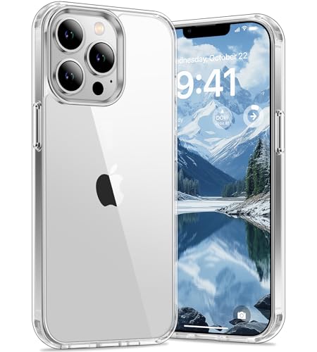 Vakoo Case for iPhone 13 Pro | Clear Anti-Yellowing, Hard Back, Military-Grade Drop Protection, Supports Wireless Charging - Transparent - color: Transparent, size: iPhone 13 Pro