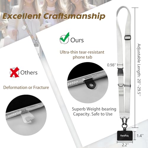 Icycay Phone Lanyard Crossbody Strap Neck Adjustable Teacher Women White - color: 1 White