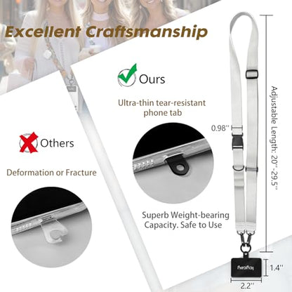 Icycay Phone Lanyard Crossbody Strap Neck Adjustable Teacher Women White - color: 1 White