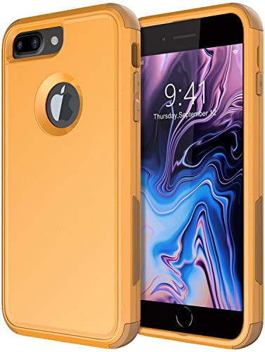 Diverbox for iPhone 8 Plus Case, iPhone 7 Plus Case [Shockproof] [Dropproof] [Dust-Proof],Heavy Duty Protection Phone Case Cover for Apple iPhone 8 Plus & 7 Plus (Yellow) - color: Yellow