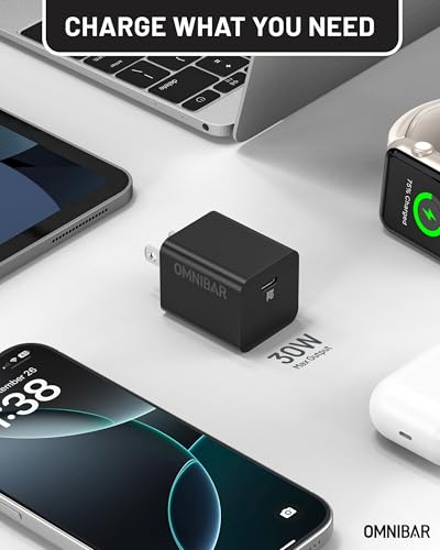 30W USB C Charger, Compact GaN PD 3.0 PPS Fast Wall Charger, Black - color: 30W Black