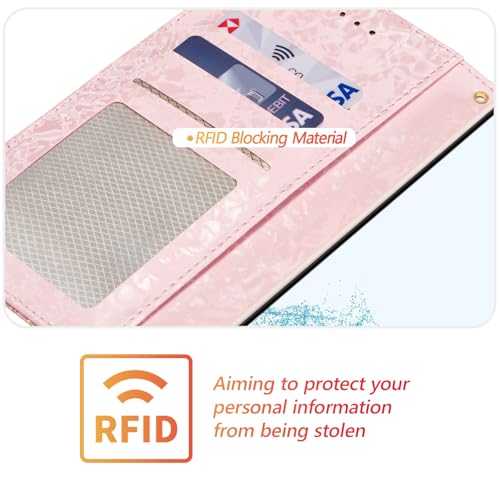 UEEBAI Wallet Case for Samsung Galaxy A36 5G, PU Leather Phone Cover Kickstand RFID Blocking Flip Case Card Slots Wrist Strap Relief Engraved Pattern Magnetic Closure Folio Cover - Pansy - color: Pansy, size: Samsung Galaxy A36 5G