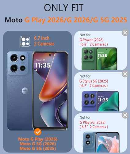 FNTCASE for Moto G 2026/2025 Case, Moto G Play 2026 Case Mint Green | Dual Layer, Shockproof Protective, Military Grade Drop Proof Protection, Rugged Hybrid Matte Textured Rugged Hard - color: Mint Green