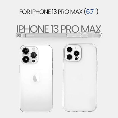 for Apple iPhone 13 Pro Max Case 6.7", Anti Yellowing Silicone 13 Pro Max Phone Case, Transparent Crystal Clear Phone Cases with Shockproof Drop Protection, Compatible with Magsafe Wireless Charging - color: Transparent