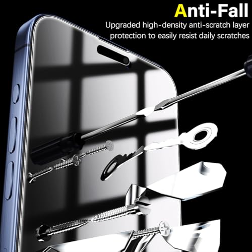2 Pack 360 Degree Privacy Screen Protector for iPhone 15 Pro - color: Black-iPhone iPhone 15 Pro