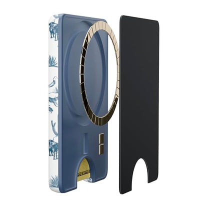 Casely MagWallet | Wild West Adventure | Desert | Slim Wallet Card Holder | Compatible with MagSafe | Soft-Touch Hard Silicone | Holds Up to 3 Cards - color: Wild West Adventure | Blue Desert