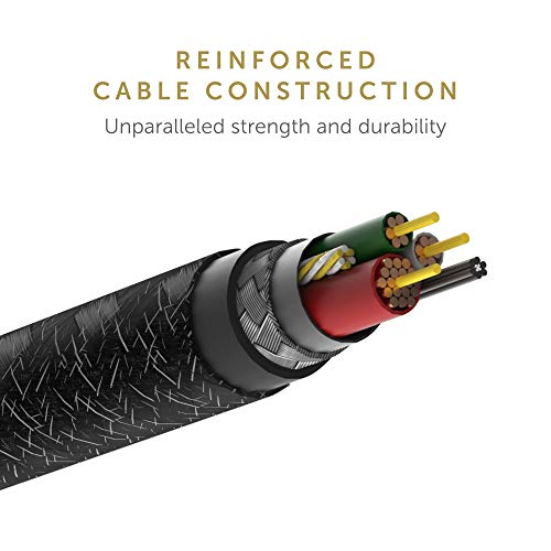 Native Union Belt Cable Universal - 6.5ft Ultra-Strong Reinforced [MFi Certified] Durable Charging Cable with 3-in-1 Adaptor for Lightning, USB-C and Micro-USB Devices (Black) - color: Cosmos