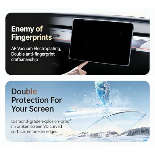 Glass Film with Positioning Frame for 3 Y Screen Protector Center Control Screen Protections Film