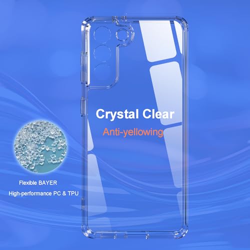 TENOC Phone Case for Samsung Galaxy S21+ Plus 5G, Clear Case Non-Yellowing Protective Bumper Hard Back Cover - color: Clear Anti-Yellowing, size: S21 Plus