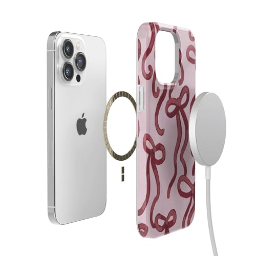 Casely iPhone 14 Pro Case | Love Me Knot | Mauve Bow | Compatible with MagSafe | Classic Ultra Slim Design - color: Love Me Knot | Mauve Bow, size: iPhone 14 Pro