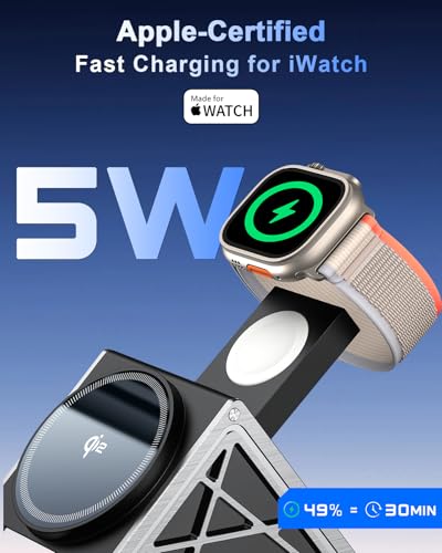 NANAMI 3 in 1 15W Magnetic Wireless Charging Station for Apple Devices