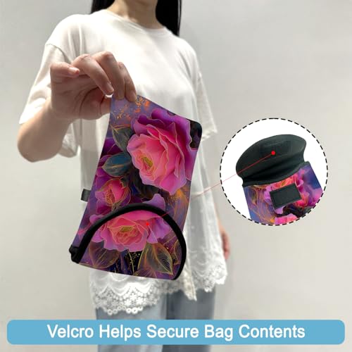 Neoprene Cell Phone Sleeve Pouch Case Bag with Crossbody Strap Neck Lanyard for Women 7.5 X 4.3 in Beautiful Flowers - color: Beautiful Flowers