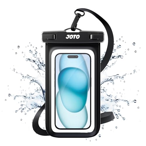 JOTO Up to 7" Universal Waterproof Phone Case for iPhone 17 Air 16 15 14 13 12 11 Plus Pro Max, IPX8 Cellphone Dry Bag XR X SE, Galaxy S23 S22 S21 S20+ S20 S10 Plus Note, Pixel -Black | IPX8 Dry Bag for iPhone 17 16 15 14 13 12 11, Galaxy S23 S22 S21 S20,
