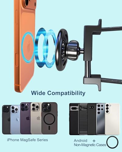 MagSafe Car Mount for Mercedes-Benz, Round Air Vent Holder with Strong Magnet, Compatible with Mercedes Benz GLC, C, E, B, A-Class, GLC/GLB/GLA/Sprinter, Mercedes Benz Accessories