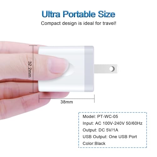 5V 1A Power Adapter Fast Charging Block for Samsung Galaxy A17/A16/A15/A14/S25 Ultra/S25/S24/S23/Z Flip 7 Z Fold 7,Single Port USB C Wall Charger Cube Box Power Adapter Android Phone Wall Plug Outlet - color: White