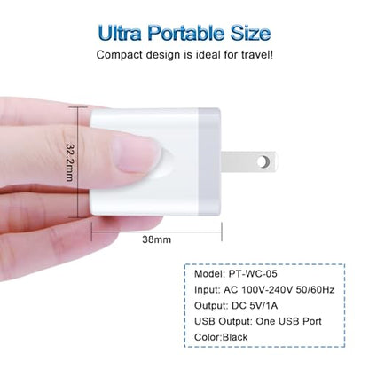 5V 1A Power Adapter Fast Charging Block for Samsung Galaxy A17/A16/A15/A14/S25 Ultra/S25/S24/S23/Z Flip 7 Z Fold 7,Single Port USB C Wall Charger Cube Box Power Adapter Android Phone Wall Plug Outlet - color: White