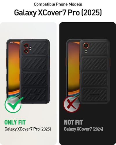 Poetic Revolution Case Compatible with Galaxy XCover7 Pro 5G, [Slide Camera Cover], [20FT Mil-Grade Drop Tested], Full-Body Military Grade Rugged Dual-Layer Shockproof Cover with Kickstand, Black - size: Galaxy XCover7 Pro