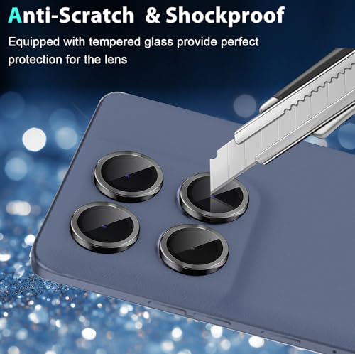 Zeking 2 Set for Motorola Edge 2025 5G Camera Lens Protector - color: Black