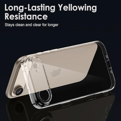 Shamo's Clear Slim Soft-Touch TPU Case for iPhone Air – Non-Slip Grip, Shock-Absorbing Protection, Ultra-Slim, Anti-Yellowing, Scratch-Resistant, Wireless Charging Compatible (for iPhone Air) - size: For iPhone Air